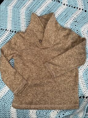jumping beans Brown Shawl Collar Sweater with Button